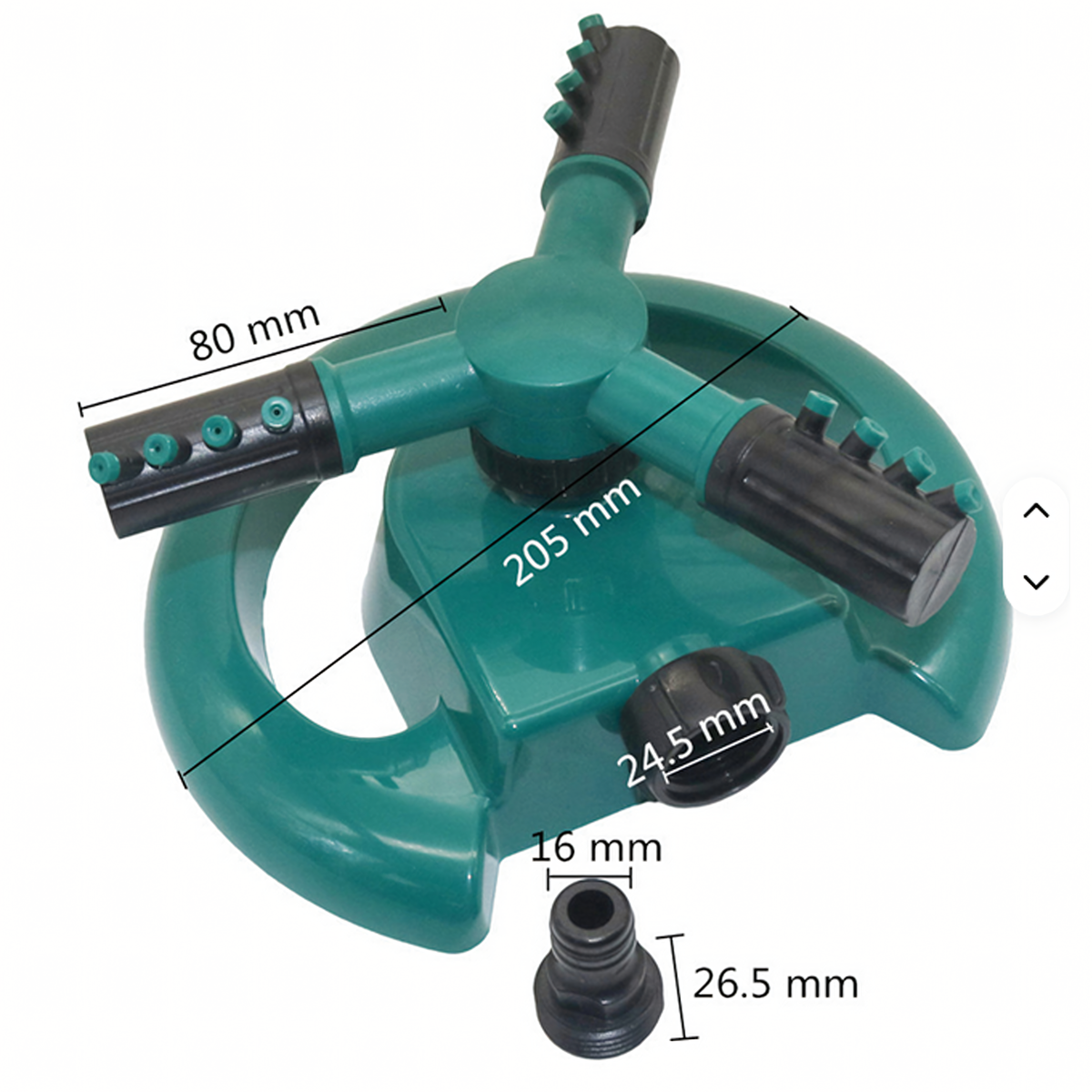 360° pöörlev kolmeharuline aiavihmuti muru ja aia kastmiseks RC-K-2170 – pilt 7