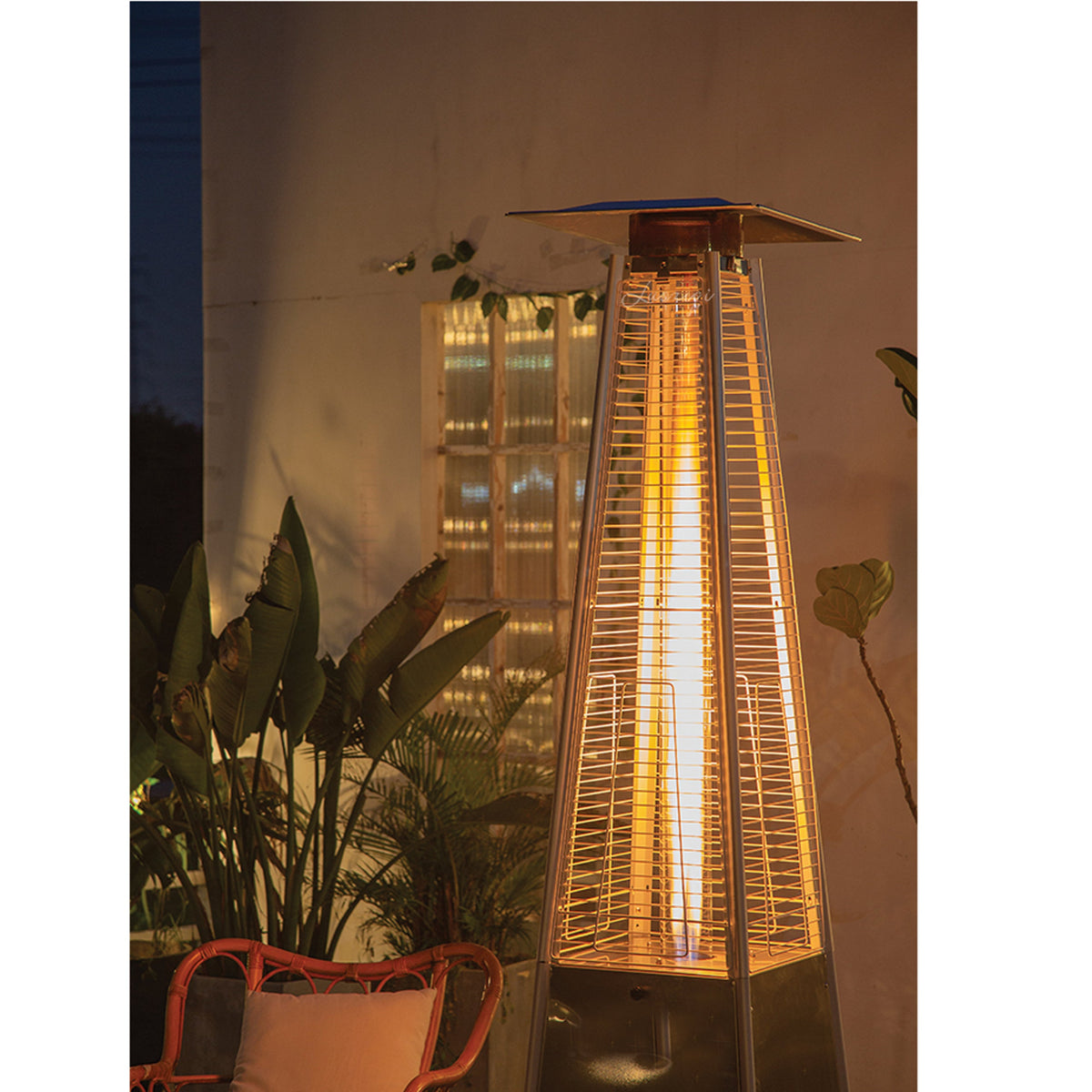 Gaasiga terrassi kiirgsoojendi 13 kW, 227 cm, koos kaitsekattega RC-K-358-12151 – pilt 2