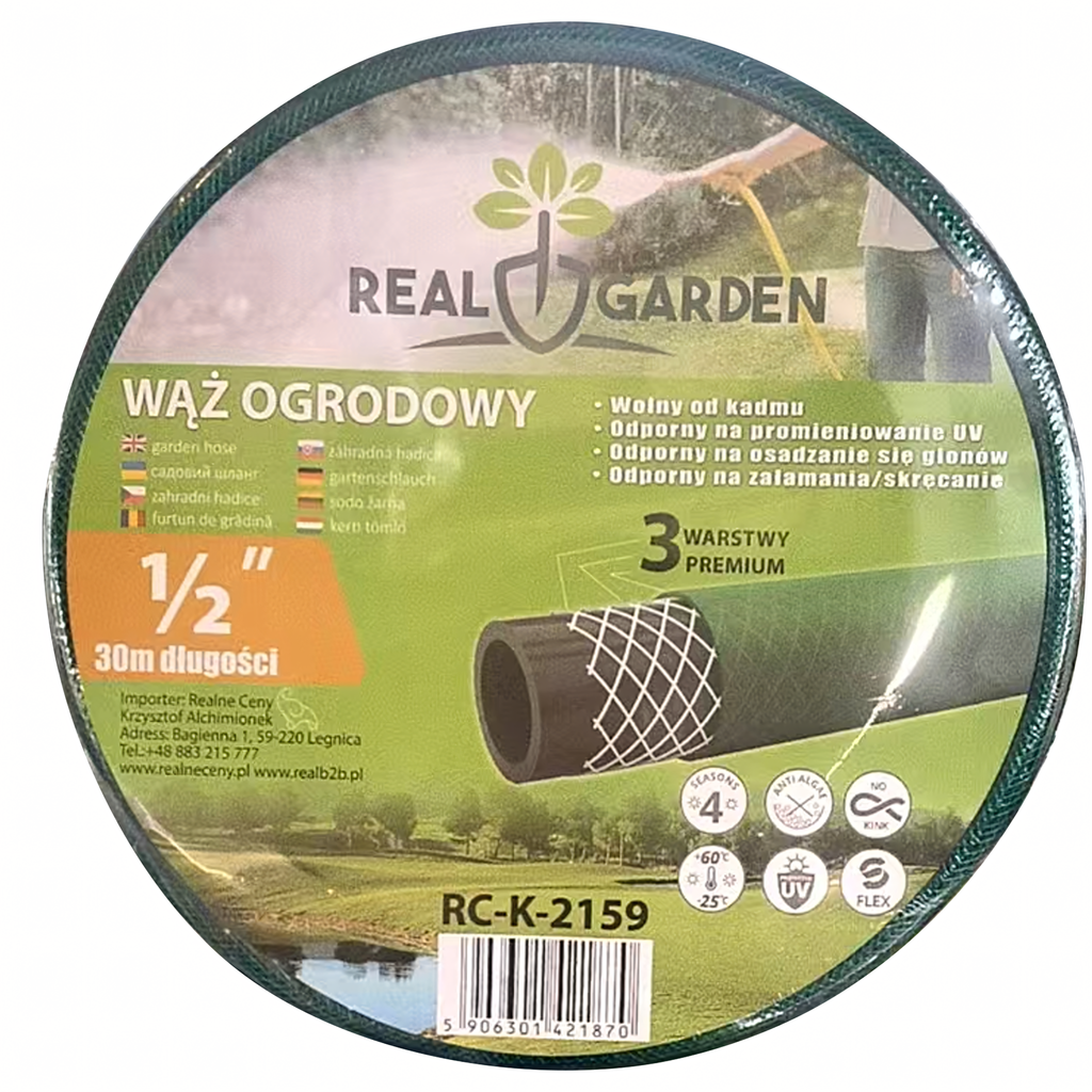 3-kihiline kummist aiavoolik 30 m 1/2 tolli RC-K-2159 – pilt 1
