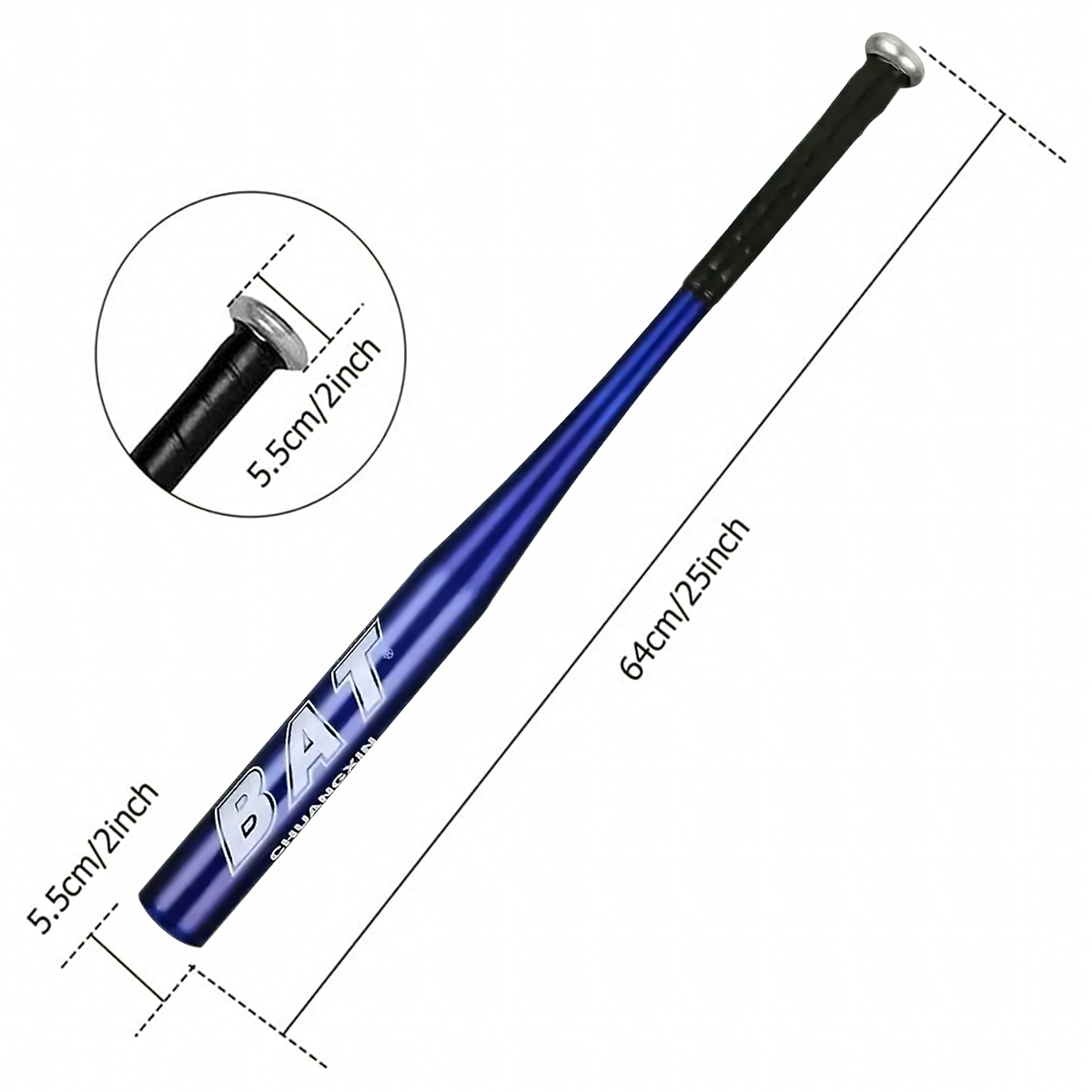 Sinine alumiiniumist pesapallikurikas 64 cm RC-K-1851 – pilt 10
