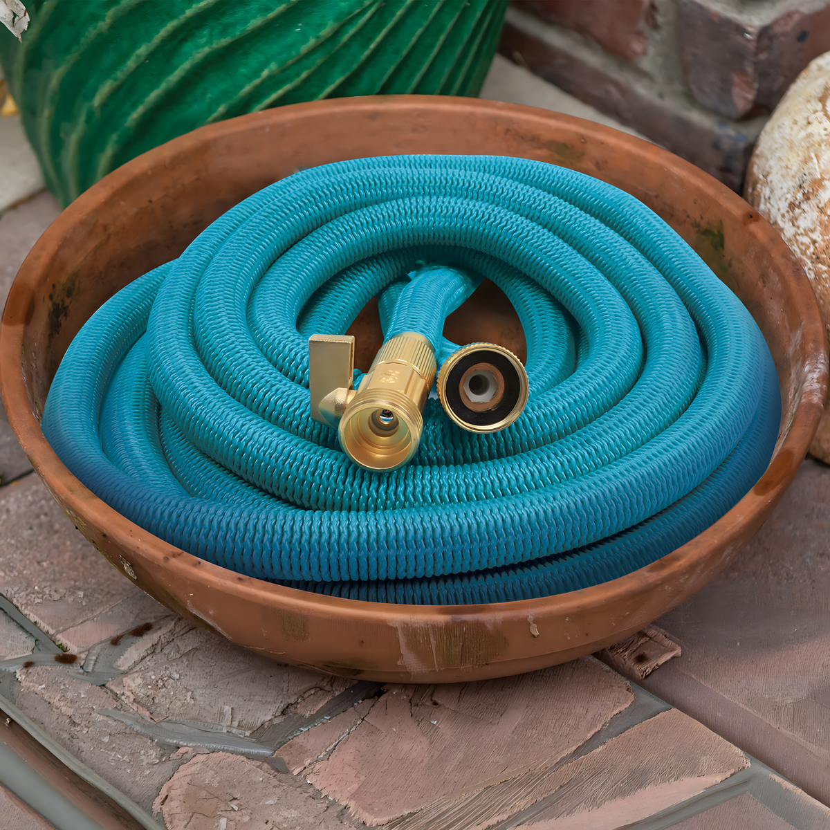 Elastne pikenev aiavoolik 5–15 m koos pihustuspüstoliga 1/2″ ja 3/4″ ühendustele RC-K-2231 – pilt 4