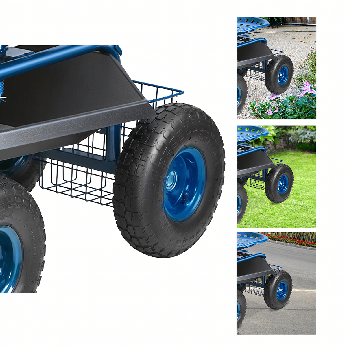 Ratastel aiakäru 360° pöörleva istme ja korviga RC-K-2338-15256 – pilt 10