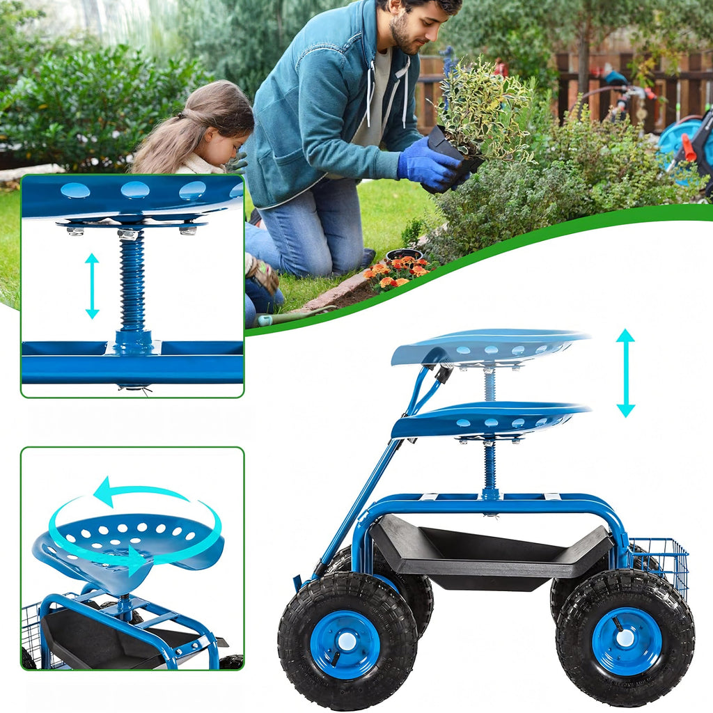 Ratastel aiakäru 360° pöörleva istme ja korviga RC-K-2338-15256 – pilt 2