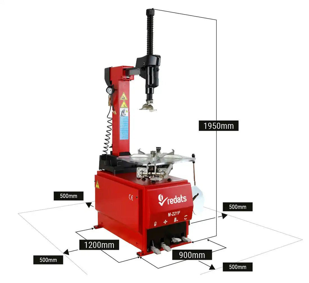 REDATS M-221F automaatne rehvivahetuspink sõiduautodele ja kaubikutele kuni 24", 230 V 11-00-96 – pilt 8