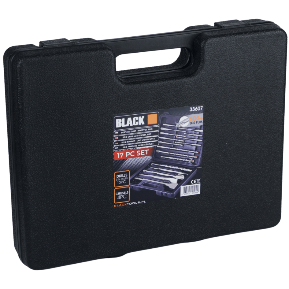Black SDS Plus puuride ja meislite komplekt, 17 tk 33607 – pilt 5