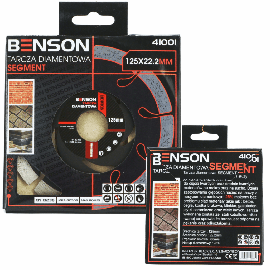 BENSON by BLACK 125 mm teemantlõikeketas nurklihvijale 2 mm 41001 – pilt 4