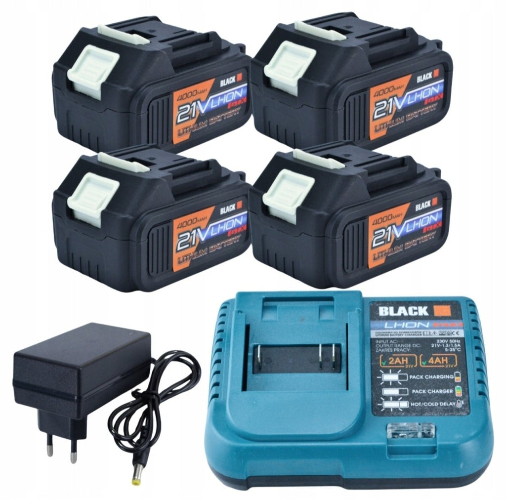 Black 21 V juhtmeta 5-ühes elektritööriistakomplekt nelja 4000 mAh aku ja tarvikutega 53749 – pilt 3
