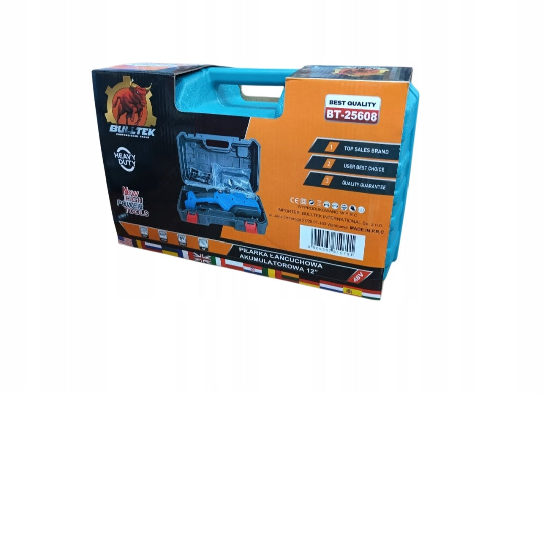 Bull-Tech harjadeta akukettsaag 12″ (30 cm), 2 × 48 V 5 Ah akut ja kohver BT-25608 – pilt 8