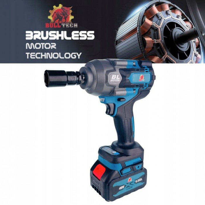 Bull-Tech BT-5601 harjadeta akulöökmutrikeeraja 1200 Nm, 2 × 6,0 Ah akud, 1/2″ ajam BT5601 – pilt 4