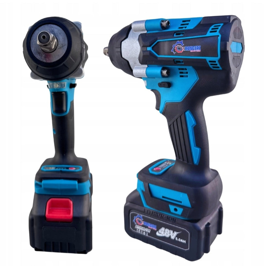 Rangers Cordless Impact Wrench 1100Nm – 2× 48V 6.0Ah Batteries, 1/2" Drive, Charger + XXL (VD8) Kit – pilt 2