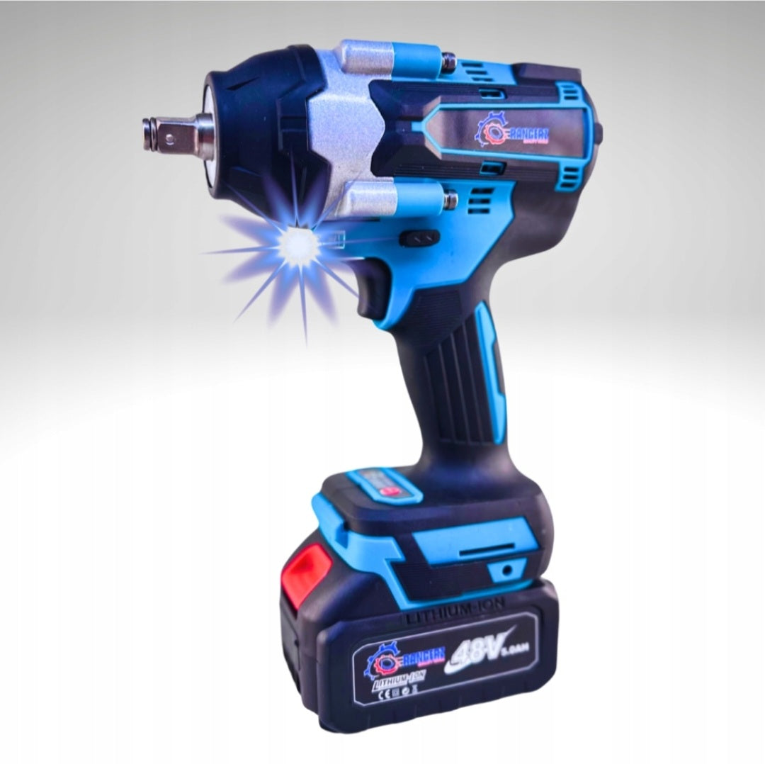 Rangers Cordless Impact Wrench 1100Nm – 2× 48V 6.0Ah Batteries, 1/2" Drive, Charger + XXL (VD8) Kit – pilt 6