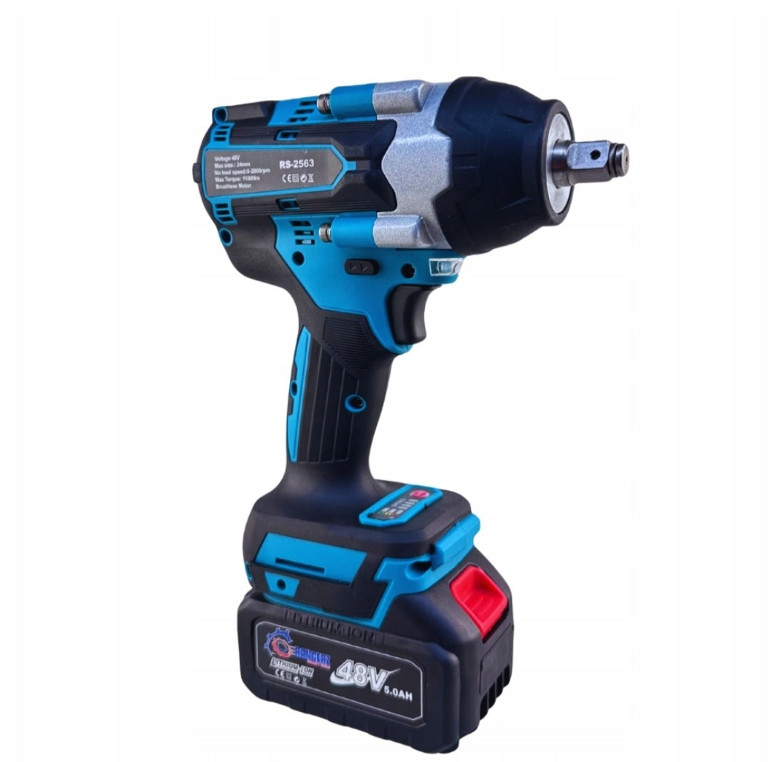 Rangers Cordless Impact Wrench 1100Nm – 2× 48V 6.0Ah Batteries, 1/2" Drive, Charger + XXL (VD8) Kit – pilt 4