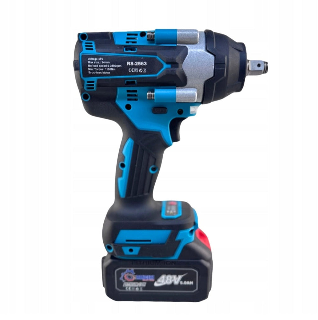 Rangers Cordless Impact Wrench 1100Nm – 2× 48V 6.0Ah Batteries, 1/2" Drive, Charger + XXL (VD8) Kit – pilt 5