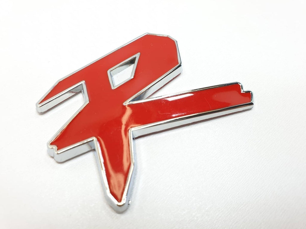 Punane ja hõbedane 3D-autokleebis R, 16 × 9 cm 04351-C – pilt 2