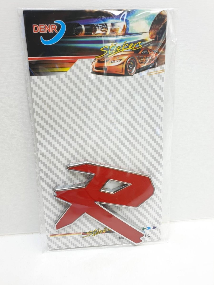 Punane ja hõbedane 3D-autokleebis R, 16 × 9 cm 04351-C – pilt 5