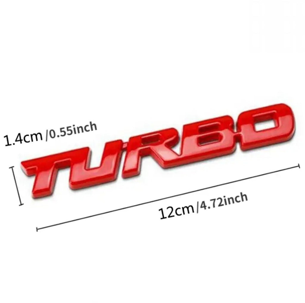 Punane 3D Turbo autokleebis 16 × 9 cm 04351TP – pilt 1
