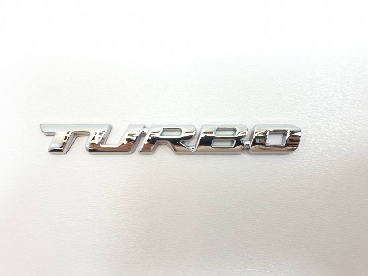 Hõbedane 3D Turbo autokleebis 16 × 9 cm 04351B – pilt 2