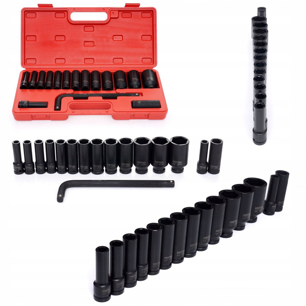 KRAFT&DELE Löökpadrunite komplekt 1/2" 10–32 mm 16 osa KD11755